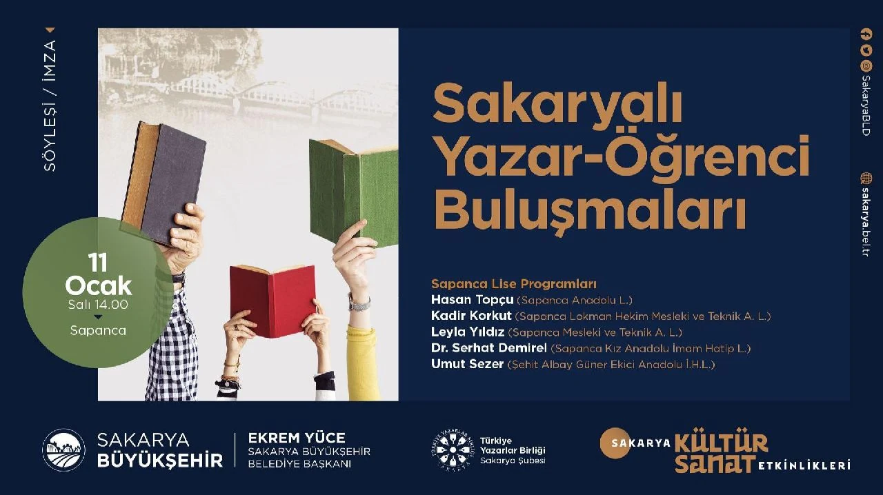 Sakaryalı Yazarlar Sapanca'da Öğrencilerle Buluşacak