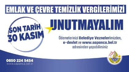 Emlak Vergisinde Son Gün 30 Kasım