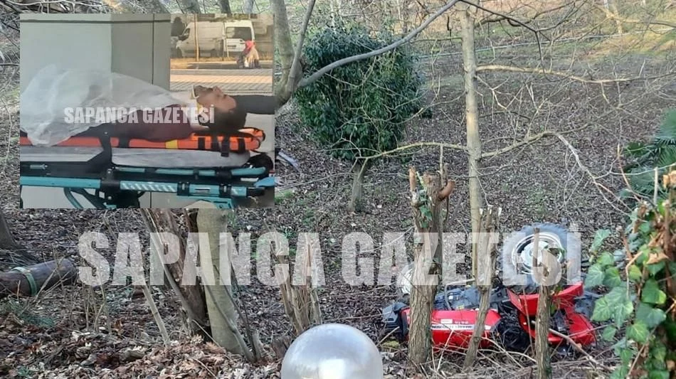 Sapanca'da Devrilen Traktörün Sürücü Yaralandı