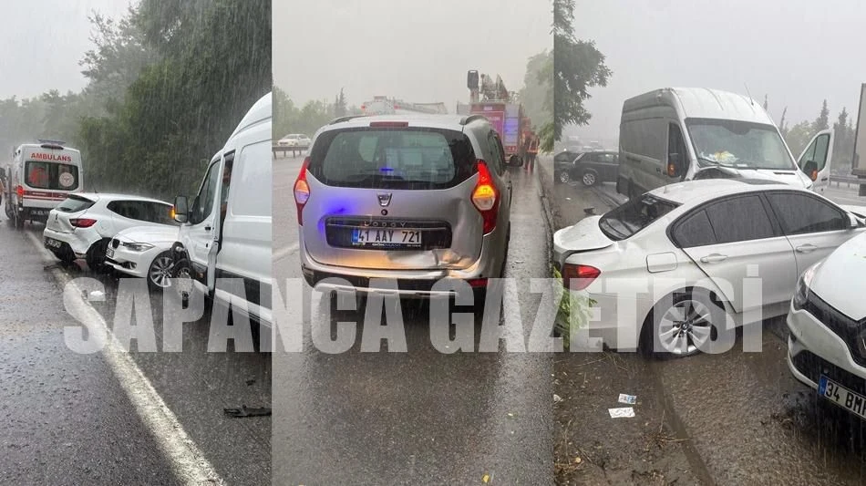 Sapanca'da Zincirleme Trafik Kazası: 3 Yaralı