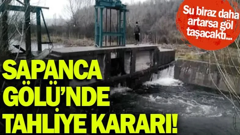 Sapanca Gölü'nde Su Tahliyesi Başladı