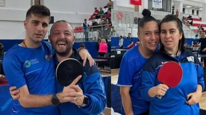 Masa Tenisinde Türkiye Şampiyonu Oldular