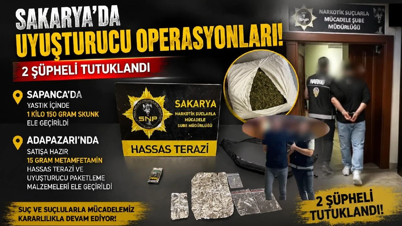 Uyuşturucu Operasyonlarında 2 Kişi Tutuklandı